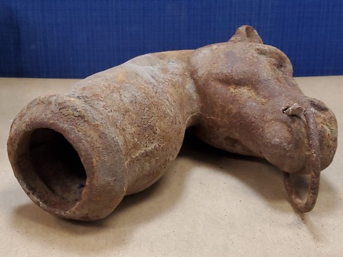 Antique Vintage Cast Iron Hitching Post Horse Head Topper #2 - Picture 4 of 4