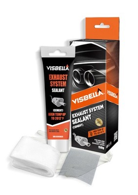 Visbella Auto Vehicle Exhaust System Sealant, Non-Slumping Clear/Transparent 