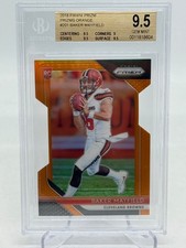 2018 Prizm Baker Mayfield ORANGE PRIZM Rookie Card #d /249 RC BGS 9.5 GEM MINT. rookie card picture