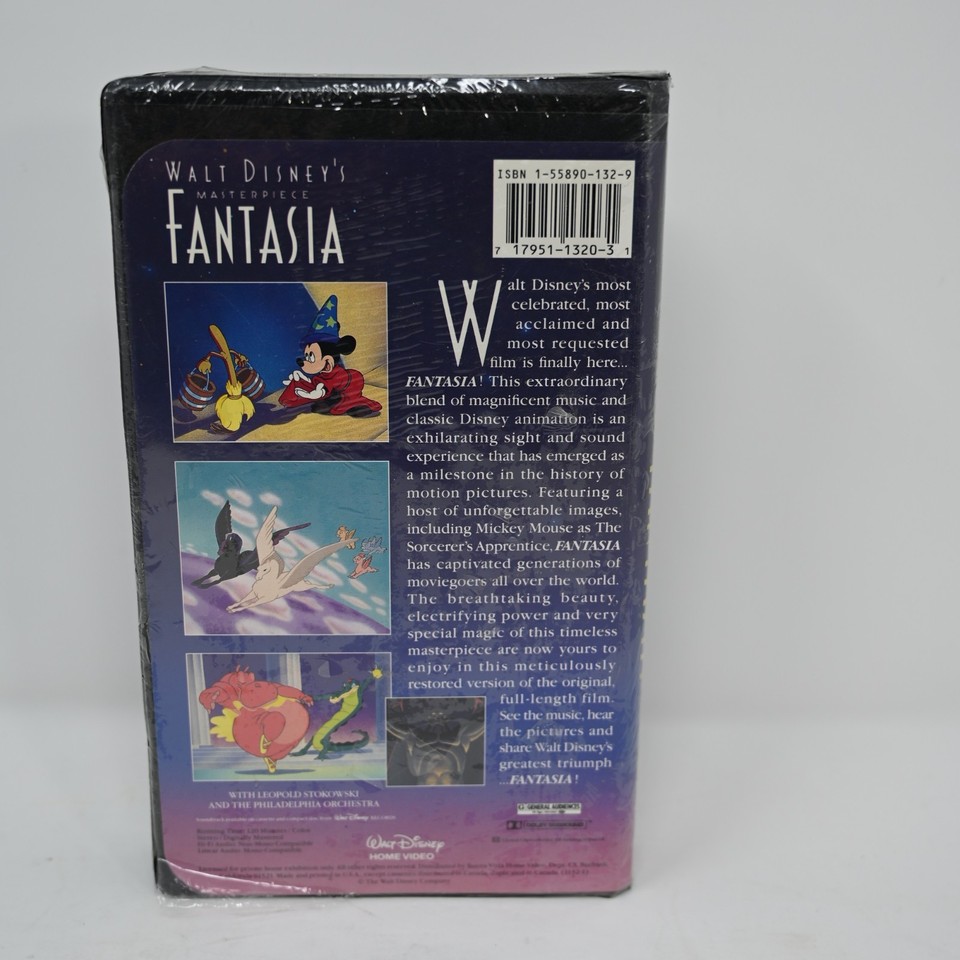 Walt Disney’s Masterpiece Fantasia VHS 1991 “Final Release” Sealed ...