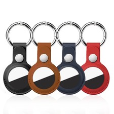 4 Pack for Airtag Holder, for Air Tag Keychain, PU Leather for Airtag Case, Air