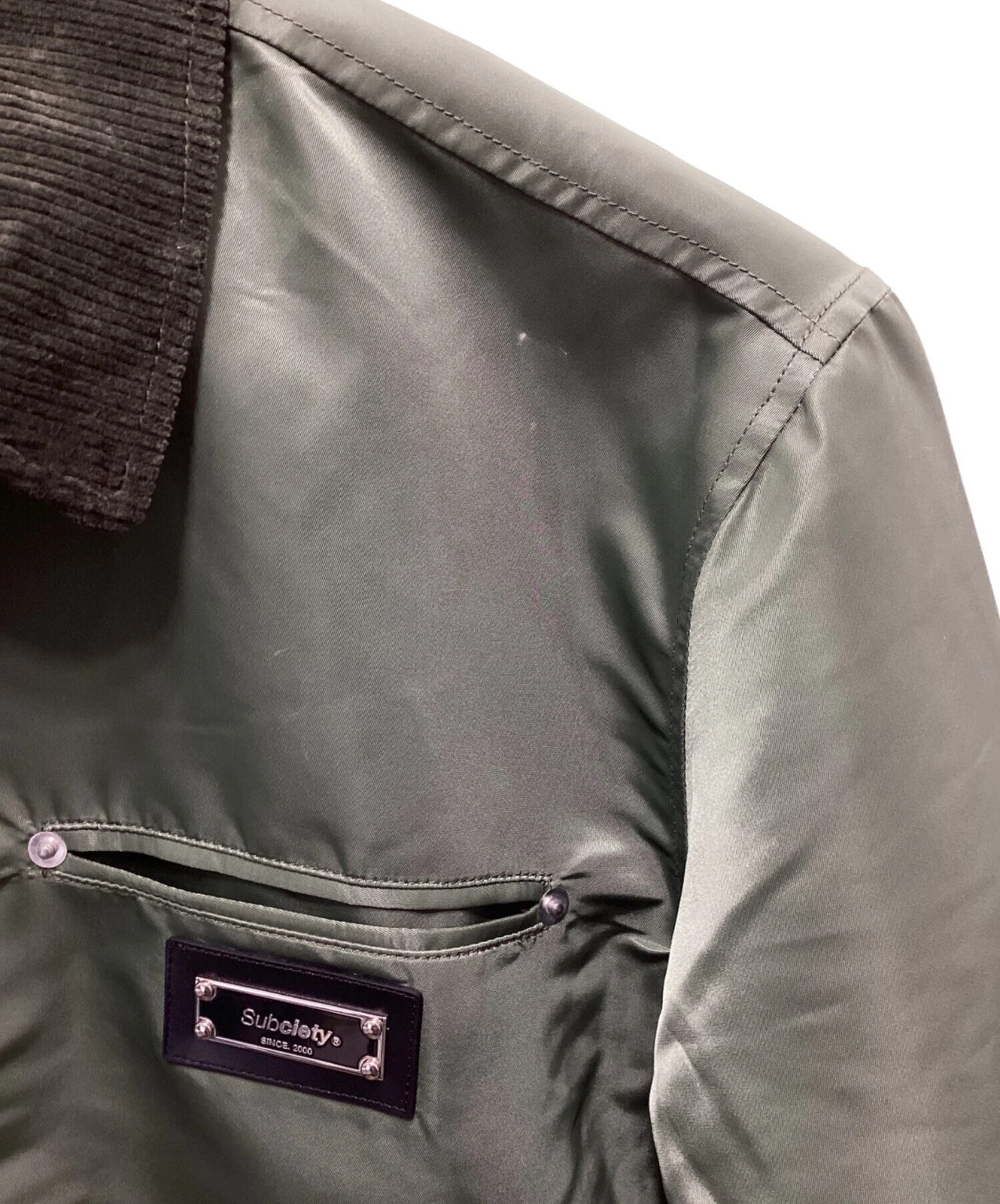 Subciety Flight Nylon WORK JKT Jacket Men's Size L Olive - product detail image 4