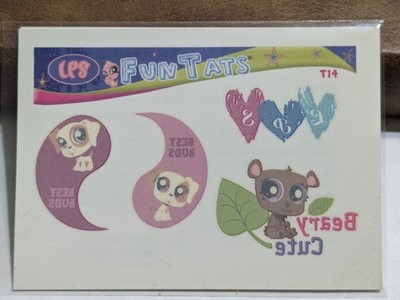 2009 Hasbro Enterplay - Littlest Pet Shop LPS - Fun Tats - #T 14 - Beary Cute
