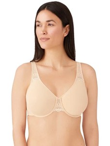 Wacoal Soft Embrace Underwire Bra Size 38D Nude Full Coverage Unlined 851211