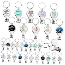 30 Pcs Bottle Opener Keychain Inspirational Religious Christian Nail Clipper