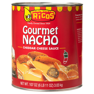 Ricos Gourmet Nacho Cheddar Cheese Sauce, 107 oz Can, Shelf-Stable