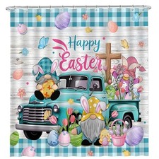 Easter Shower Curtain, Bunny Curtain for 71"W x 71"L Pack of 1 Easter-2026