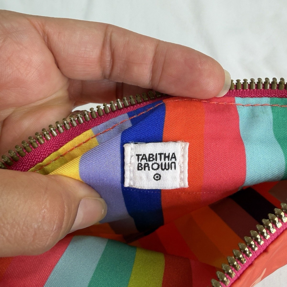 Tabitha Brown For Target Orange Pouch “Hello There”, cosmetics, school, travel View 5