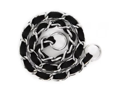 Petmate Comfort Chain Training Collar 3mmx22" Black Decrease pet's risk