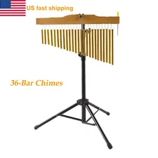36 Notes Bar Chimes Wind Chime Musical Percussion Instrument w/Tripod Stand
