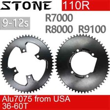 Catena Stone 110 BCD ovale per bici da strada Shimano R7000 R8000 R9100 da 36T a 60T
