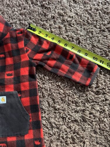 Carhartt Infant Long-Sleeve Plaid Printed Zip-Front Coverall - Size: 12M NWOT - Picture 4 of 12