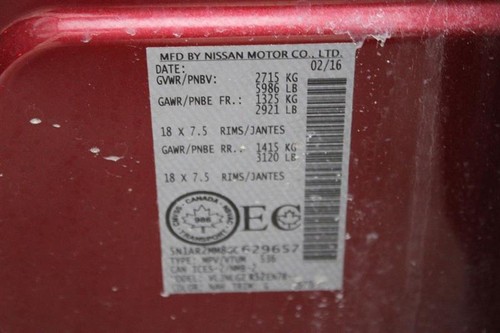Engine 3.5L VIN A 4th Digit VQ35DE Fits 15-16 INFINITI QX60 2850959 - Picture 12 of 14