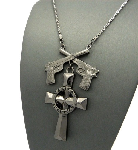 NEW VERITAS AEQUITAS CROSS BOONDOCK SAINTS PENDANT CHARM 30" BOX CHAIN NECKLACE - Picture 13 of 13