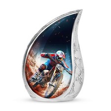 Motocross Urn - Teardrop Urn - Mini Urns For Human Ashes