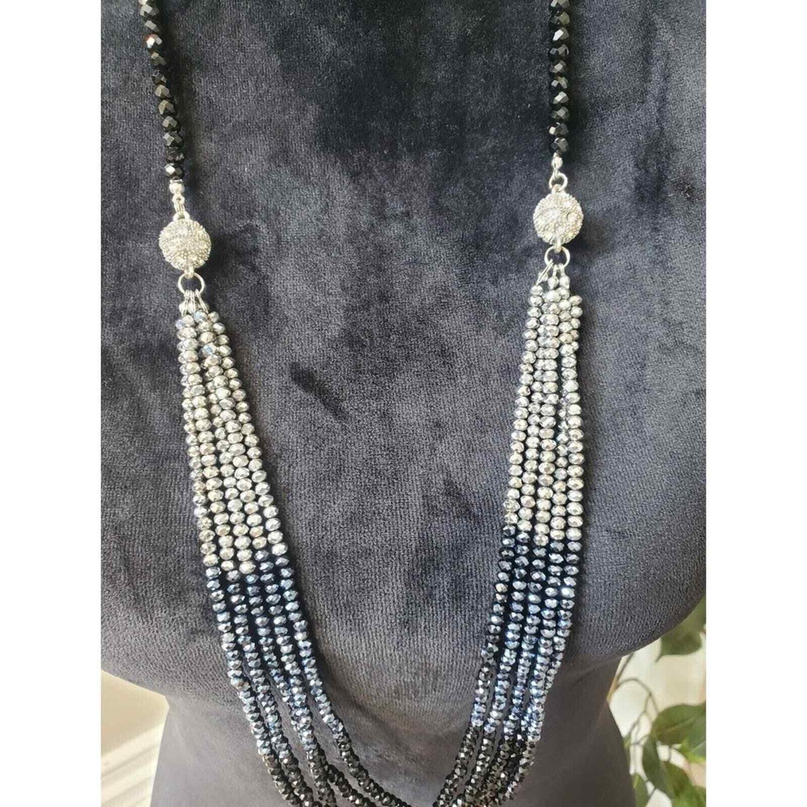 Women's Silver Multicolored Multilayer Crystal Be… - image 6