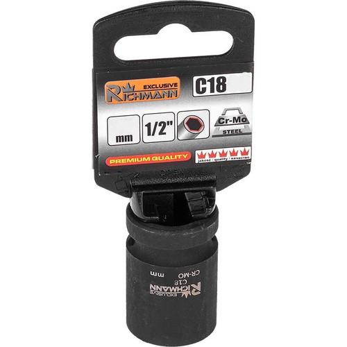 RICHMANN C1805 13mm 1/2", L 38mm Chrome-Molybdenum SHOCK Socket - Picture 5 of 6