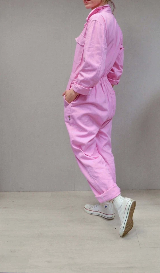 Rosa Boilersuit Overalls Bubblegum Rosa - Alles In Einem - XS S M L XL - Bild 3 von 4