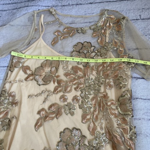 New Look UK 10 Summer Occasion Dress Embroidered Sequin Wedding Races - Picture 6 of 11