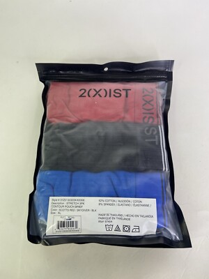 2xist Essential Cotton Stretch 3 Mid Rise Contour Pouch Briefs Underwear Mens XL
