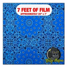 Hydrographic film Blue Bandanna hydro dipping 7' x 20" hydro dip