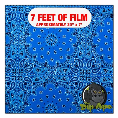 Hydrographic film Blue Bandanna hydro dipping 7' x 20'' hydro dip