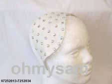 CLOSEOUT 1 1 NEW SATIN COVER HARD HEADBAND 1/4 "WIDE /FELT CAP 6"x3 1/2" / STONE