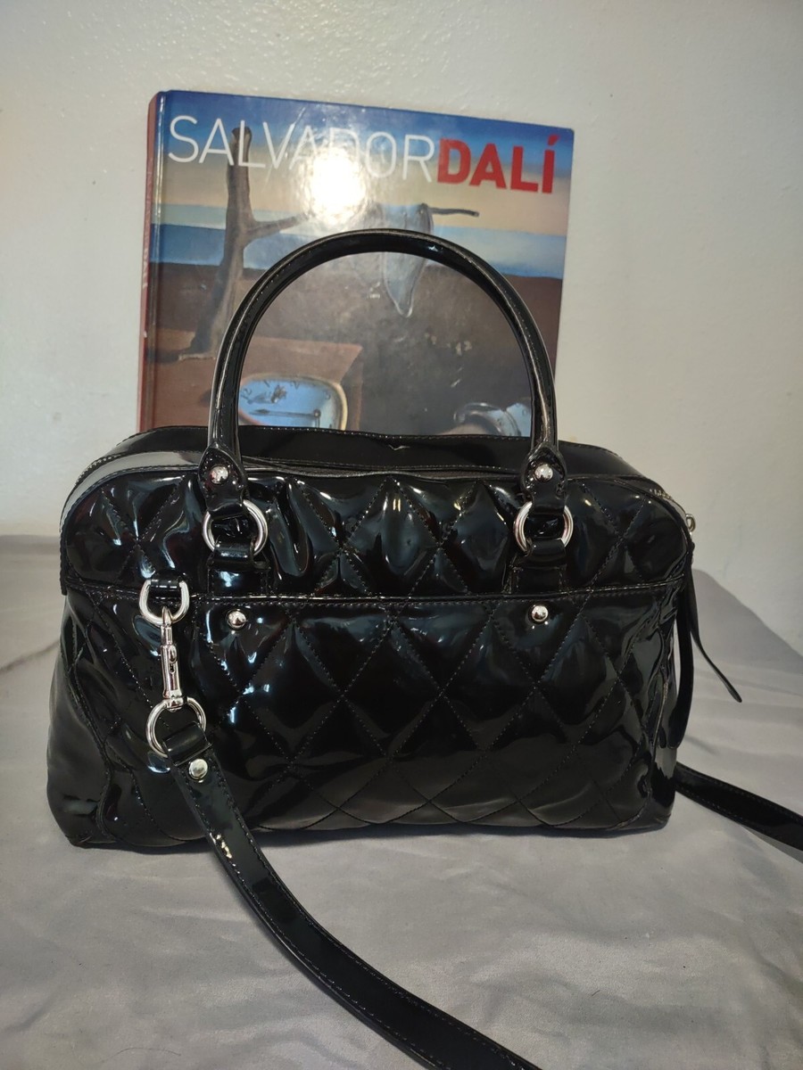 Coach Poppy F20721 Black Patent Leather Crossbody Bowler