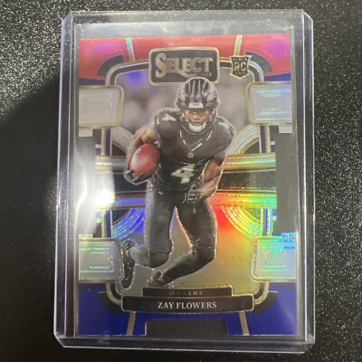 2023 Zay Flowers Select Red/white/blue Concourse Die Cut | eBay