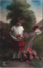 Victorian Girl Portrait Vintage RPPC B185