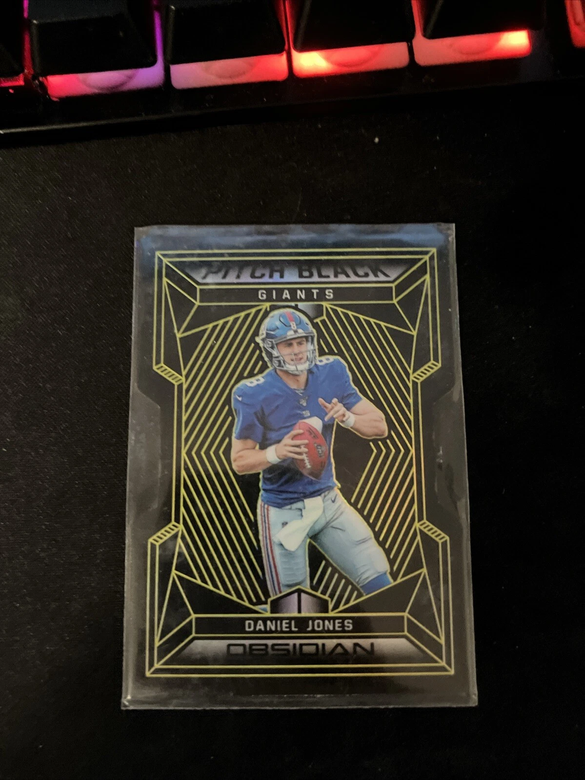 Daniel Jones Panini Obsidian Pitch Black #PB23 Base