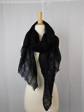 Cejon Metallic Oversize Evening Wrap Scarf - Black-Silver 4472