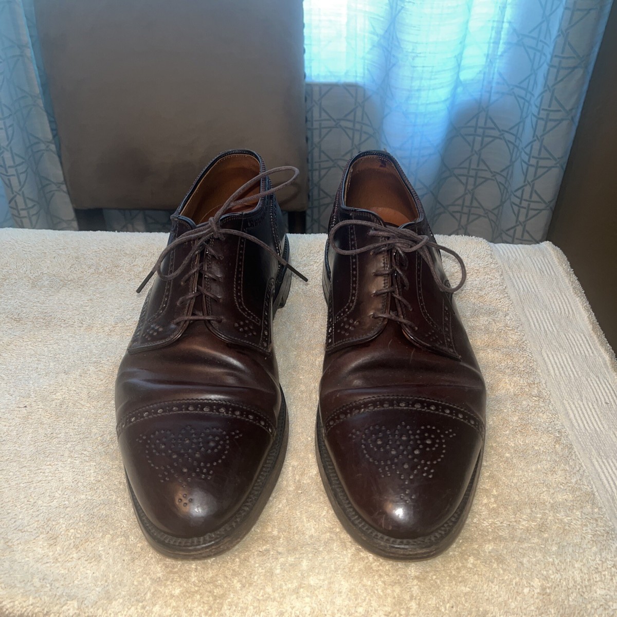 Alden CORDOVAN Shell 2145 Blucher Cap Toe Brogue - Size 10.5 B Mens Shoes 2161 - Cap Toe Blucher in Black Shell Cordovan – ALDEN SHOES main image 3