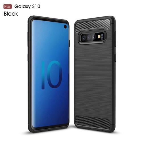Funda Silicona Lujo Fibra Carbono Samsung Galaxy S10 - Imagen 7 de 14