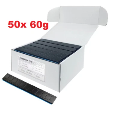 STI Pesi adesivi equilibratura piombo cerchi lega auto moto 50 pezzi 5gx12 nero neri