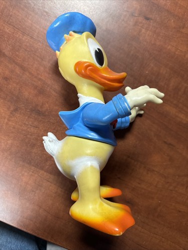 "JUGUETE CHIRRIANTE DE VINILO DONALD DUCK 10"" DE ALTO VINTAGE AÑOS 60 - HECHO EN ITALIA DISNEY" - Imagen 3 de 6