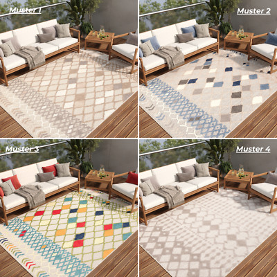 Teppich Indoor Outdoor Sisaloptik Mehrfarbig Modern  Terrasse Wohnzimmer ÖKOTEX