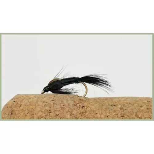 Schwarze Gnat Nymphen, Forellenfliegen, 3er-Pack, Größenwahl, Angelfliegen - Bild 1 von 1