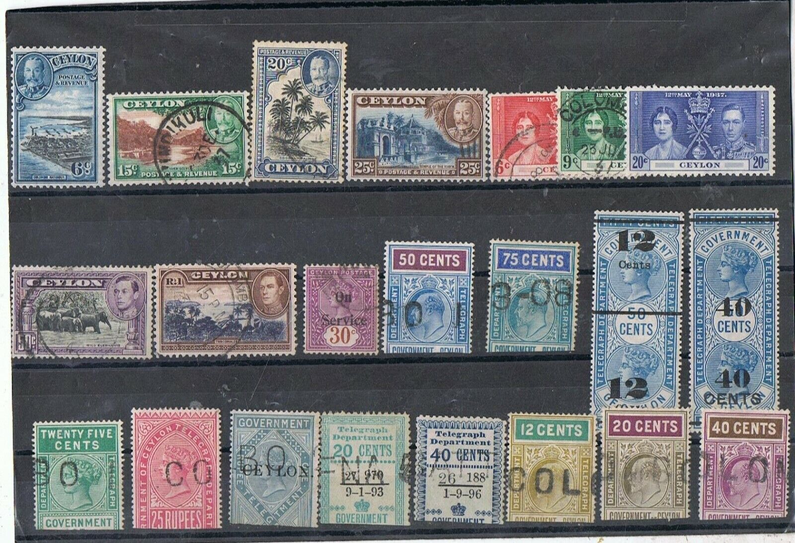 CEYLON - Lot Daily Ultra-Cheap Deals bargain sale old of stamps.