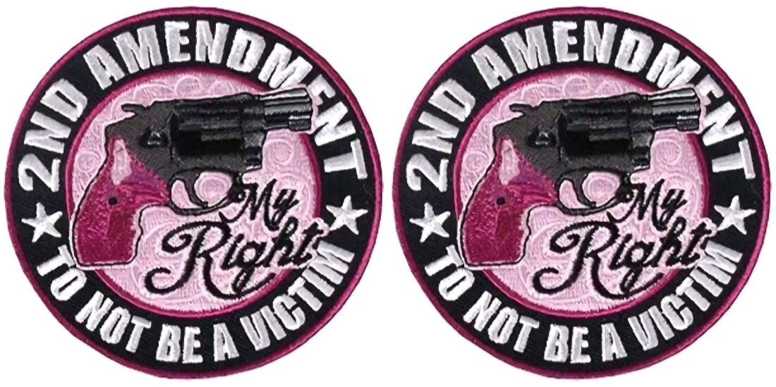 2nd Amendment My Right To Not Be a Victim Patch | 2PC iron on or sew 3.5"x3.5"