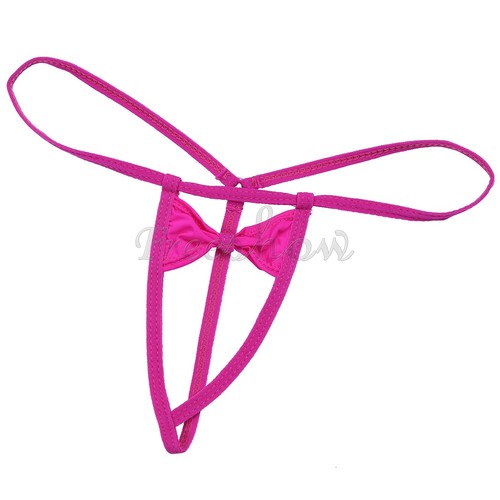 Sexy Damen Dessous Set Neckholder Schleife Micro Bikini Oberteil + G-String Tanga Unterwäsche - Bild 15 von 298