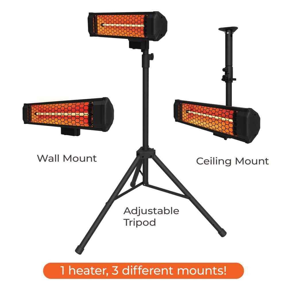 Heat Storm Tradesman 1500W Electric Quartz Space Heater w/Tripod