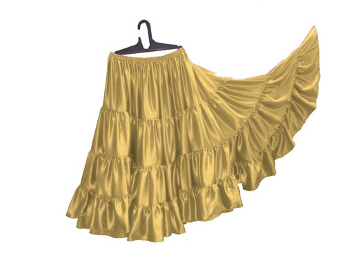 25 Yard 4 Tier skirt Women Belly Dance Color Casual Wear Spinning skirt S20 - Picture 22 of 46
