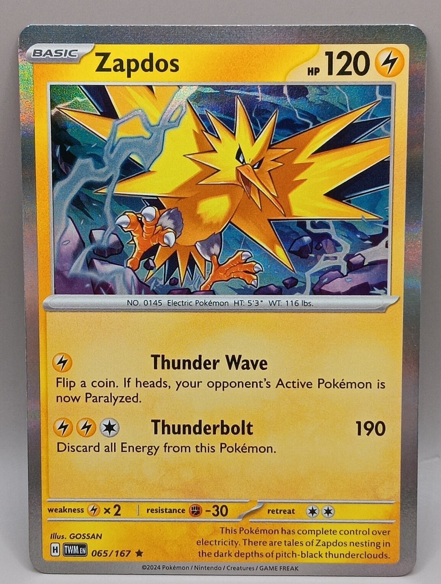 バ*ド様 ポケモンカード Holo Zapdos 065/167 Rare Twilight Masquerade Pokemon TCG | eBay
