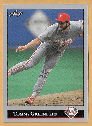 TOMMY GREENE PHILADELPHIA PHILLIES #292 - LEAF NM-MT 1992 - 第 1/2 張圖片
