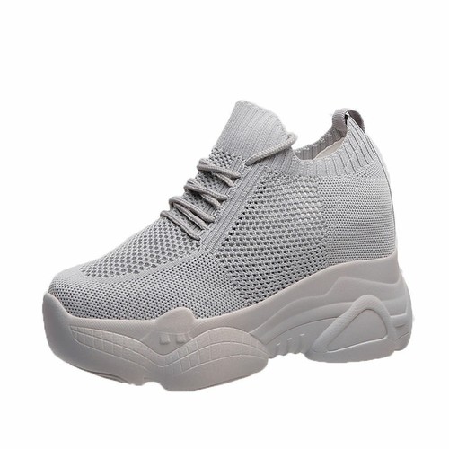Women Cotton Breathable Fashion Sneakers Platform Wedge Oxfords High Heels Boots - Picture 27 of 50