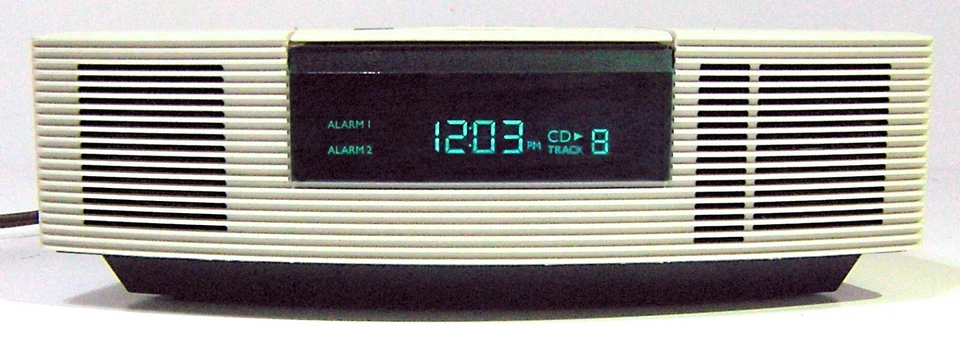 🔥【REVISADO PROFESIONAL】¡Radio Compacto Bose Wave/Reloj Despertador CD! Blanco~REMOTO+ 💥GARANTÍA Foto 2 de 3