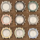 39MM Stainless Steel Sapphire Glass Watch Case Shell for VK63 Quartz Movement