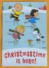 Peanuts "Snoopy & Friends" Merry Christmas Greeting Card (+Envelope 5x7"). 