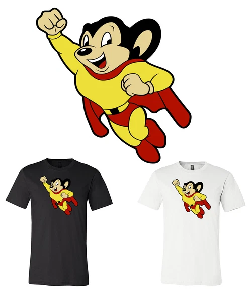 Mighty Mouse Cartoon logo shirt S-6XL Tracking!!